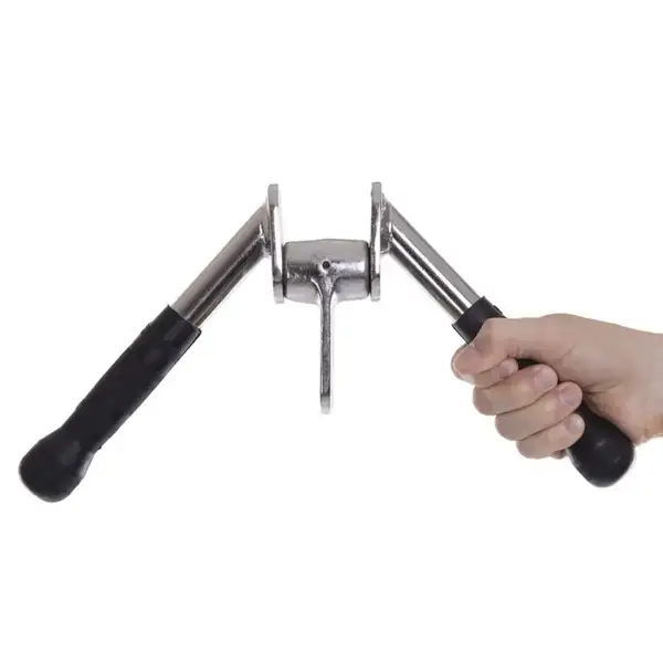 Ручка для верхней тяги York Fitness V-образная на трицепс с вращающимся подвесом и резиновыми рукоятками, хром. купить недорого в Украине, фото 9