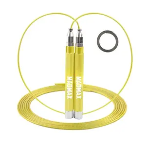 Скакалка скоростная на алюминиевая подшипниках MadMax MFA-286 Speed jump rope Yellow купить
