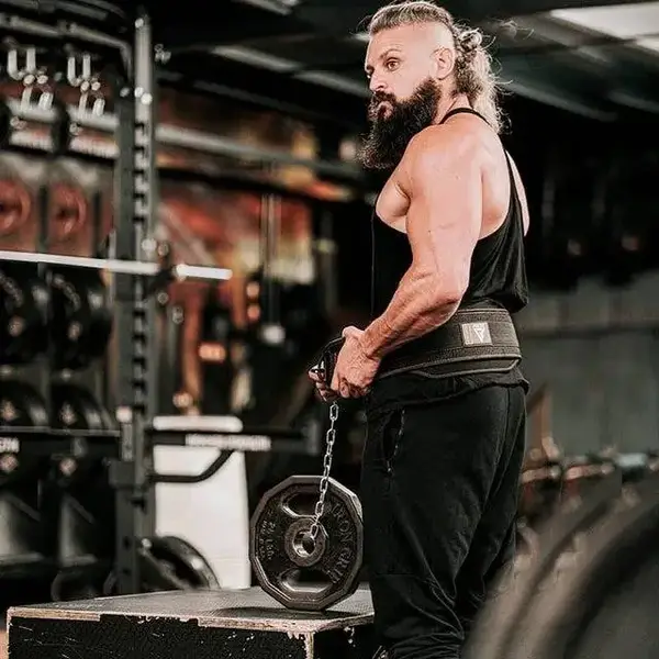 Пояс для обтяжень з ланцюгом RDX T7 Pro Dipping Belt 2 Layer неопреновий Camo Grey купити недорого в Україні, фото 5