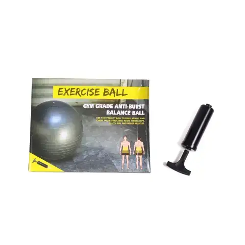 М'яч для фітнесу Generation Fitness Anti-Burst FF-65 см Silver з насосом купити недорого в Україні, фото 5