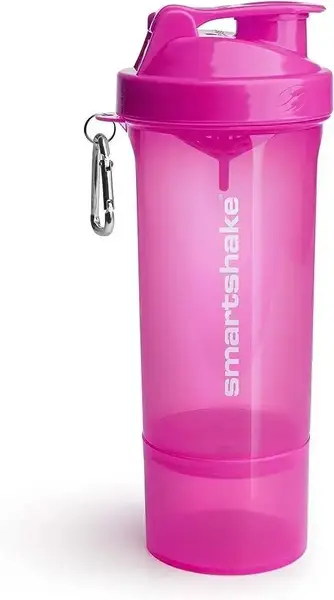 Шейкер спортивный SmartShake Slim 500ml Neon Pink купить недорого в Украине, фото 2