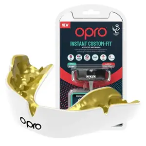 Капа OPRO Instant взрослая (возраст 11+) White/Gold (art.102520006) купить