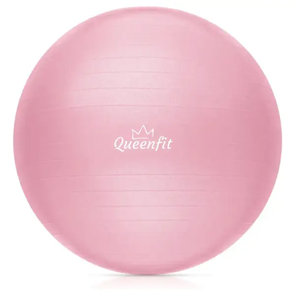 Фитбол Queenfit 65см светло-розовый + насос купить недорого в Украине, фото 3