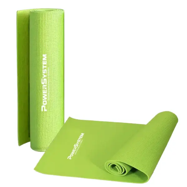 Килимок для йоги та фітнесу Power System PS-4014 PVC Fitness-Yoga Mat Green (173x61x0.6) купити