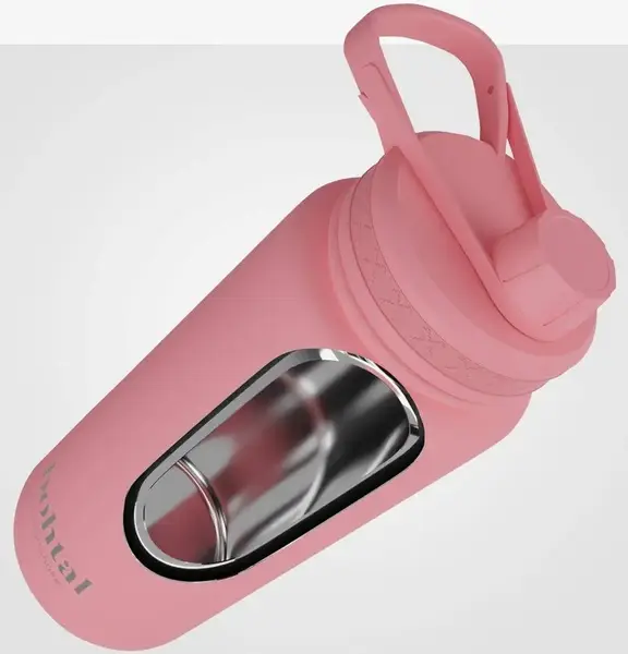 Пляшка для води металева з подвійною вакуумною ізоляцією Bohtal Insulated Sports Bottle 960 ml/32 oz Pink купити недорого в Україні, фото 9