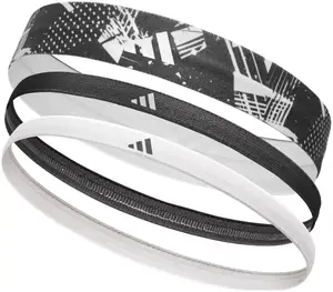 Пов'язки на голову Adidas Hairbands (Graphic) 3pk чорний, білий Уні One Size купити