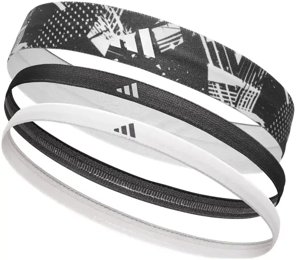 Пов'язки на голову Adidas Hairbands (Graphic) 3pk чорний, білий Уні One Size купити