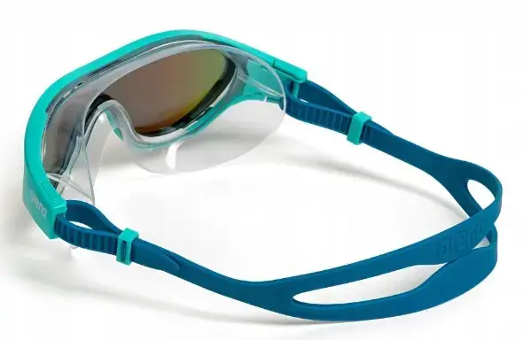 Окуляри для плавання Arena THE ONE MASK MIRROR бірюзовий, синій, білий Уні OSFM купити недорого в Україні, фото 7