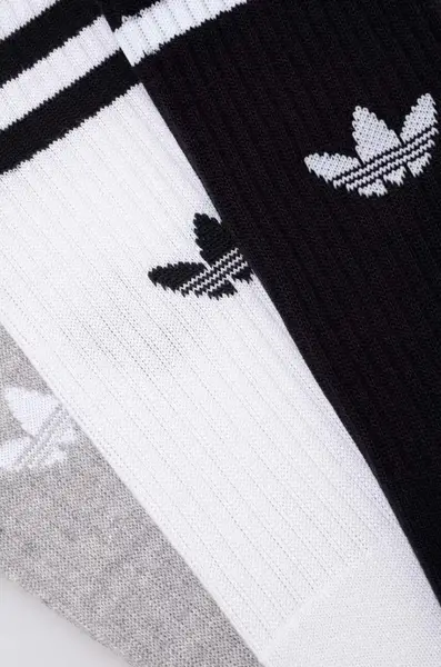 Шкарпетки Adidas SOLID CREW SOCK 3P білий, чорний, сірий Уні XL (46-48) купити недорого в Україні, фото 2