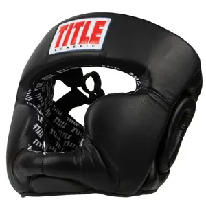 Боксерский шлем TITLE Classic Full Coverage Training Headgear 2.0 Black XL (капа в комплекте) купить