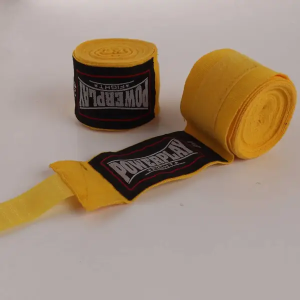 Бинты для бокса PowerPlay 3047 Желтые Lycra (спандекс) (3м) купить недорого в Украине, фото 9