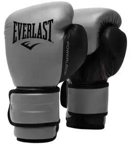 Боксерські рукавиці Everlast POWERLOCK 2R TRAINING GLOVE сірий, чорний Уні 14 унцій купити
