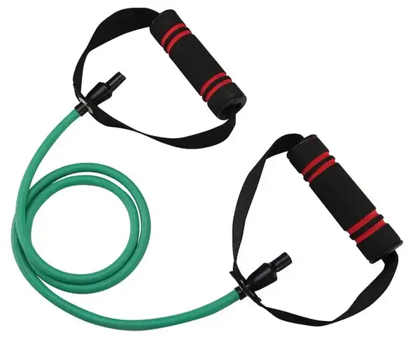 Трубчатый эспандер для фитнеса с ручками U-POWEX Latex resistance tube 20LB Green (9 кг.) купить