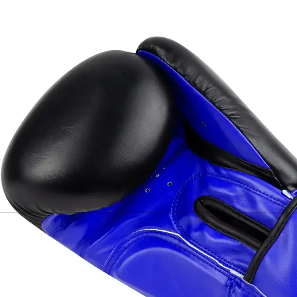 Боксерские перчатки PowerPlay 3004 Classic Черно-Синие 12 унций Black and Blue 12 унций купить недорого в Украине, фото 7