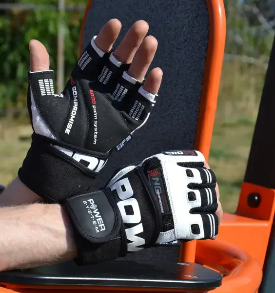 Перчатки для фитнеса Power System PS-2700 No Compromise Black/White M купить недорого в Украине, фото 6