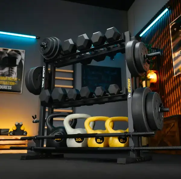 Стійка 3-рівнева для гантелей, грифів та гирь Trex Sport TX-075DR купити недорого в Україні, фото 7