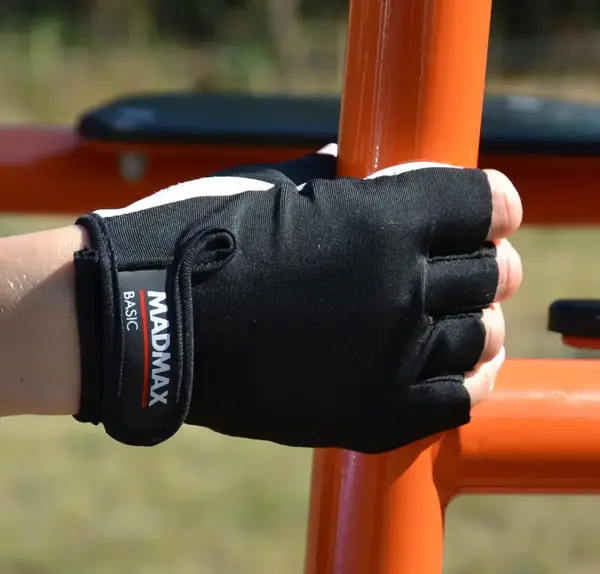 Рукавички для фітнесу MadMax MFG-250 Basic White M купити недорого в Україні, фото 6