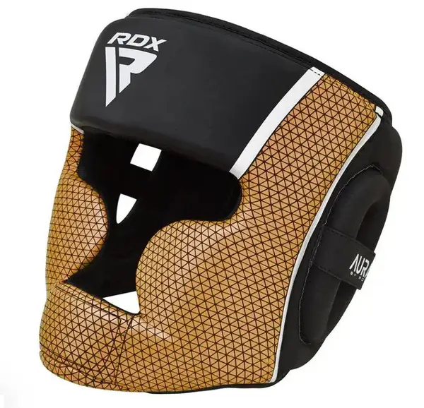 Боксерський шолом RDX T17 Aura Black Gold M | Обхват голови 54-56 см купити