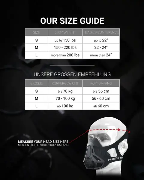 Маска для тренування дихання Phantom Training Mask Black M купити недорого в Україні, фото 10