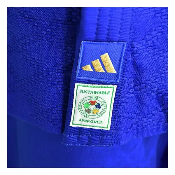 Кимоно для дзюдо Champion III с лицензией IJF 180 | синее/золотые полосы | ADIDAS J-IJFB3 купить недорого в Украине, фото 2