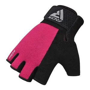Перчатки для фитнеса RDX W1 HALF PINK PLUS-M купить
