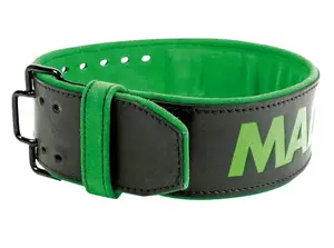 Пояс для тяжелой атлетики MadMax MFB-302 Quick Release Belt кожаный Black/Green XXL купить