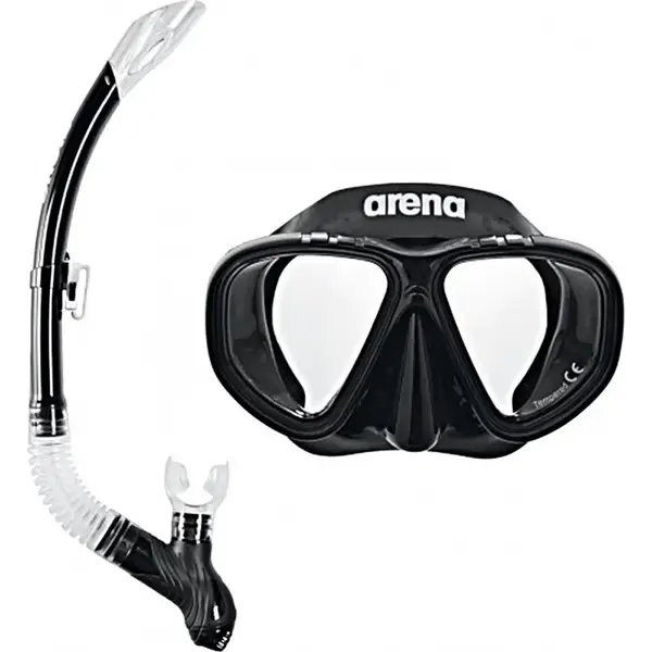 Набор маски и трубки Arena PREMIUM SNORKELING SET JR черный Дет OSFM купить