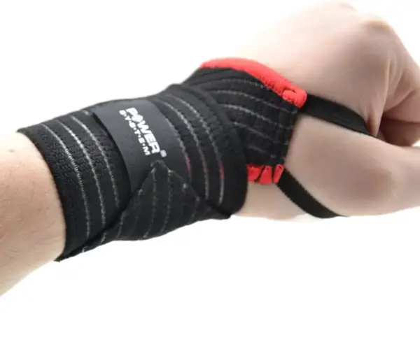 Кистовые бинты Power System PS-6000 Elastic Wrist Support Black/Red (пара) купить недорого в Украине, фото 7