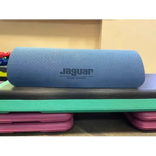 Мат гимнастичный для йоги Jaguar голубой купить недорого в Украине, фото 2