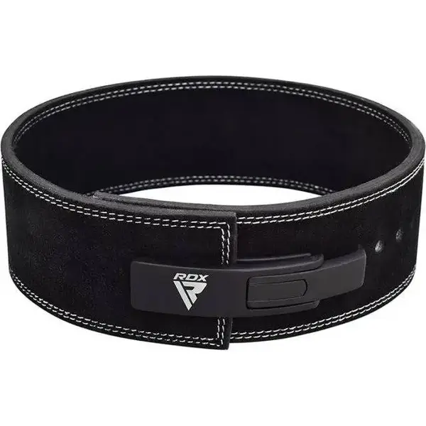 Пояс для тяжелой атлетики RDX 4 Pro Liver Buckle кожаный Black Plus L купить недорого в Украине, фото 3