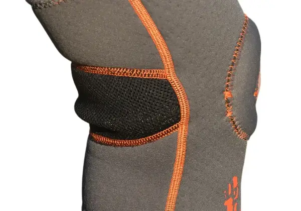 Наколенник MadMax MFA-297 Knee Support with Patella Stabilizer Dark Grey/Orange M купить недорого в Украине, фото 2
