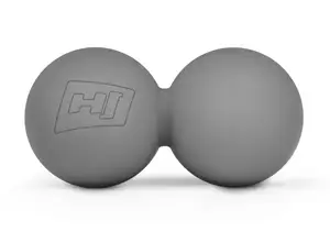 Силиконовый массажный двойной мяч 63 мм Hop-Sport HS-S063DMB серый купить