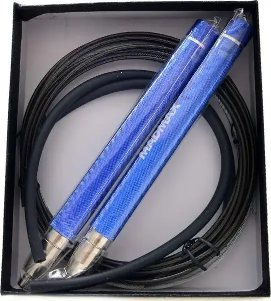Скакалка скоростная на алюминиевая подшипниках MadMax MFA-286 Speed jump rope Blue купить недорого в Украине, фото 3