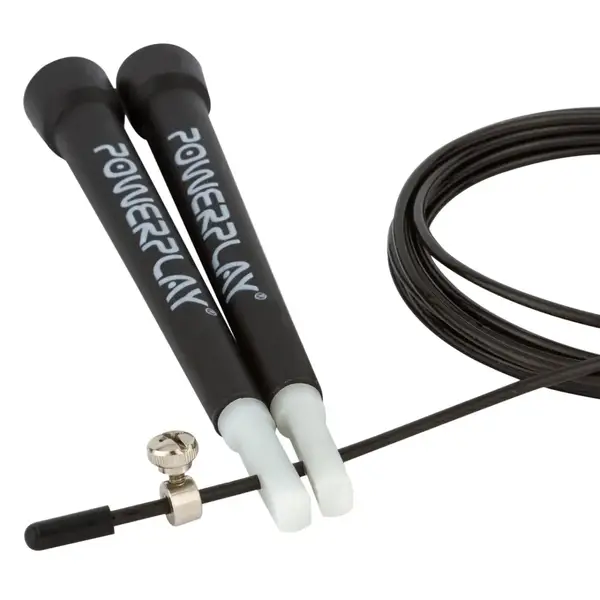 Скакалка швидкісна PowerPlay 4202 Ultra Speed Rope Чорна (2,9m.) купити недорого в Україні, фото 4