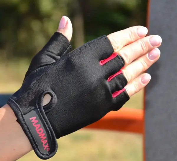 Перчатки для фитнеса MadMax MFG-251 Rainbow Rubine Red L купить недорого в Украине, фото 6