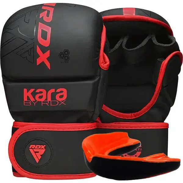 Рукавиці для ММА (Греплінгові рукавички) RDX F6 KARA Matte Red Plus S/M купити