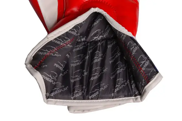 Боксерські рукавиці PowerPlay 3018 Jaguar Червоні 16 унцій купити недорого в Україні, фото 6