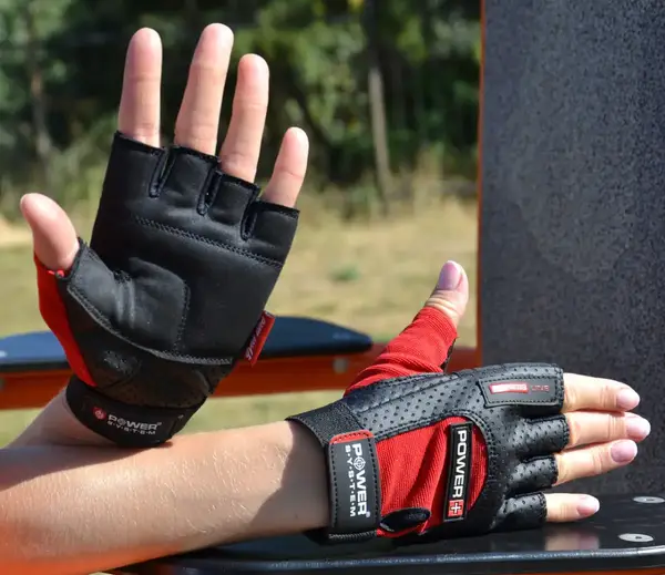 Перчатки для фитнеса Power System PS-2500 Power Plus Black/Red M купить недорого в Украине, фото 8