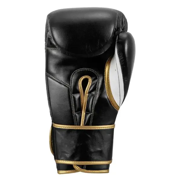 Боксерские перчатки TITLE Boxeo Mexican Leather Quatro Black/White 12 oz (бинты 4м. в комплекте) купить недорого в Украине, фото 3