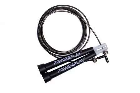 Скакалка швидкісна PowerPlay 4202 Ultra Speed Rope Чорна (2,9m.) купити недорого в Україні, фото 3