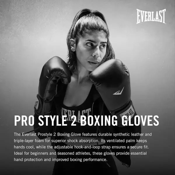 Боксерські рукавиці Everlast PROSTYLE 2 BOXING GLOVE червоний Уні 10 унцій купити недорого в Україні, фото 2