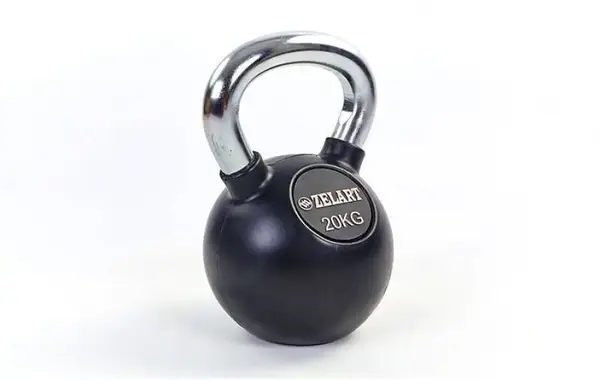 Гиря обрезиненная с хромированной ручкой 20 кг York ТА-5162-20 купить недорого в Украине, фото 3