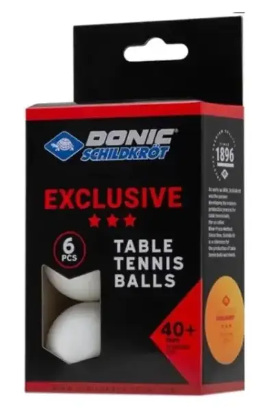 М'ячі Donic EXCLUSIVE (Advantgarde) 3* 40+ 6шт white купити
