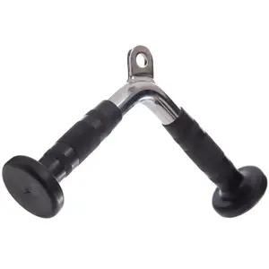 Ручка для тяги York Fitness V-образная на трицепс с резиновыми рукоятками, хром. купить