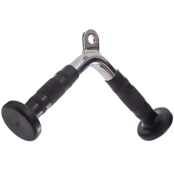 Ручка для тяги York Fitness V-образная на трицепс с резиновыми рукоятками, хром. купить