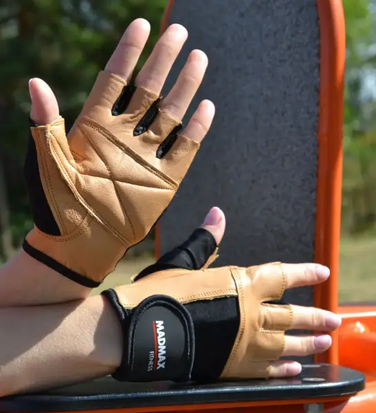 Рукавички для фітнесу MadMax MFG-444 Fitness Brown M купити недорого в Україні, фото 6