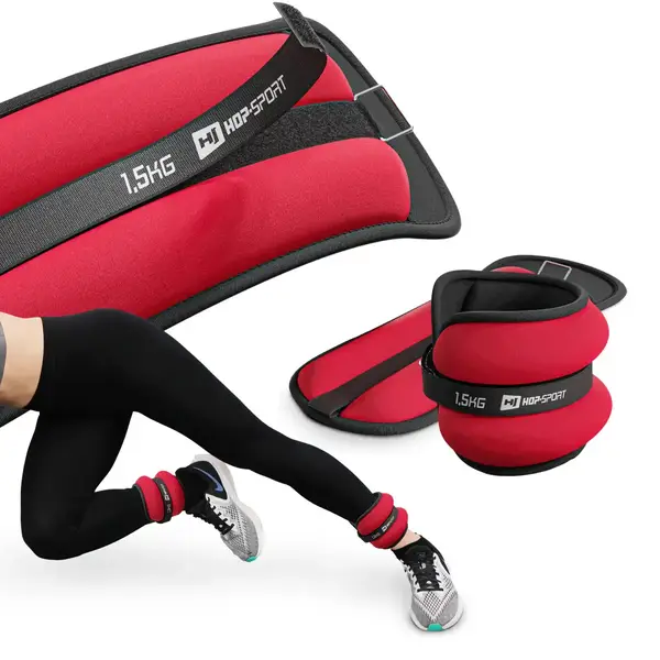 Обтяжувачі для ніг та рук Hop-Sport HS-S003WB 2х1,5 кг червоні купити недорого в Україні, фото 3