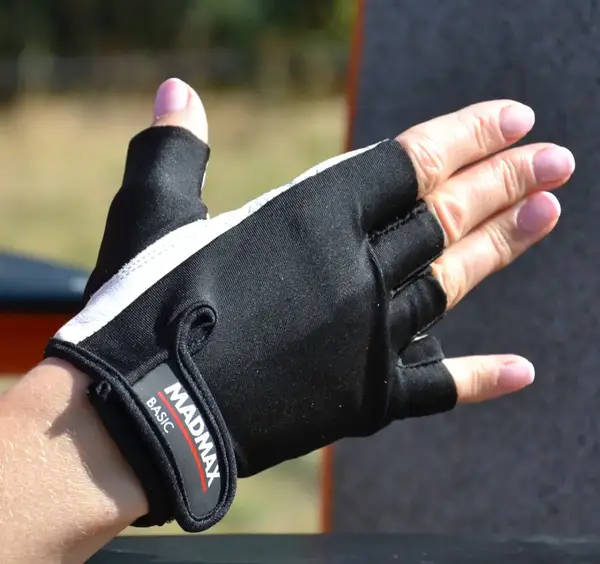 Рукавички для фітнесу MadMax MFG-250 Basic White M купити недорого в Україні, фото 4