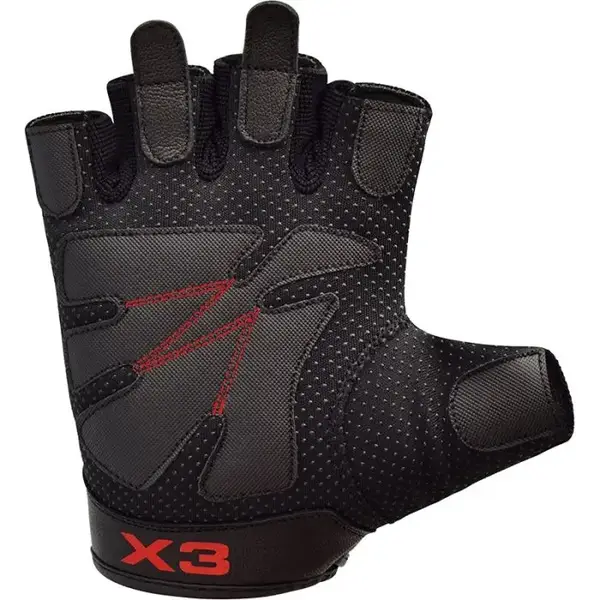 Рукавички для фітнесу RDX S2 Leather Black L купити недорого в Україні, фото 4