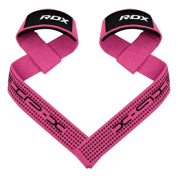 Лямки для тяги RDX S4 Gym Cotton Gel Straps Рожевий Plus купити